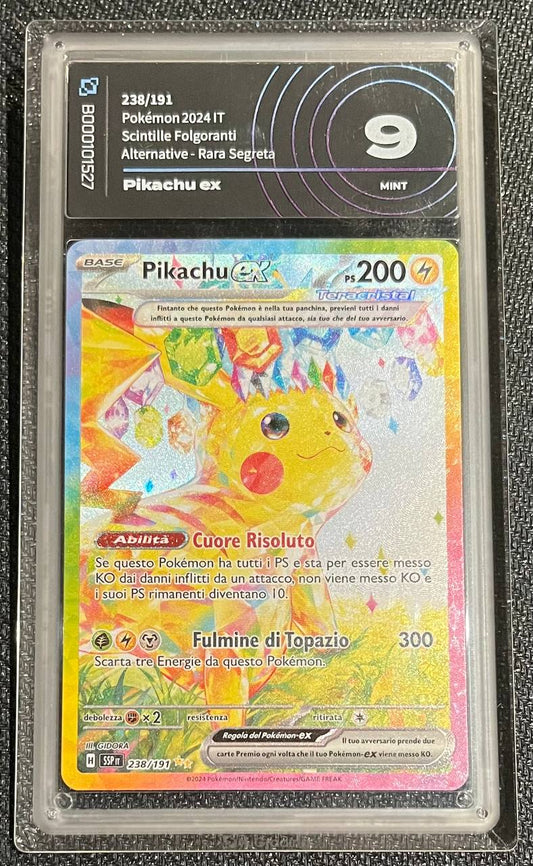 PIKACHU EX (ITA) - 238/191 - AI GRADING 9