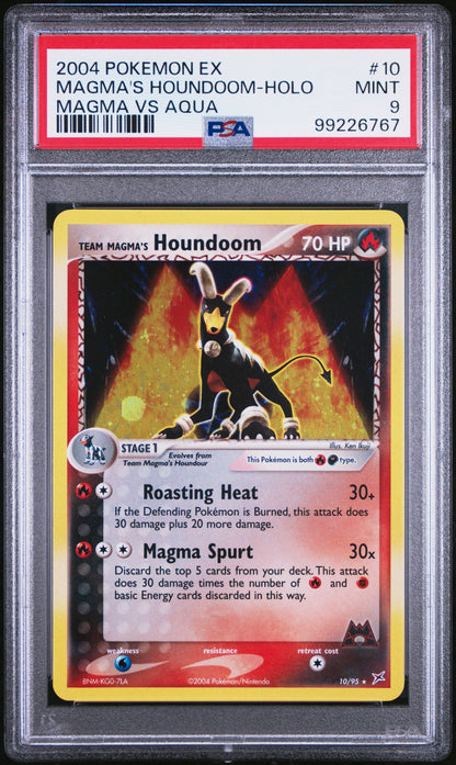 MAGMA'S HOUNDOOM - HOLO (ENG) - 10/95 - PSA 9