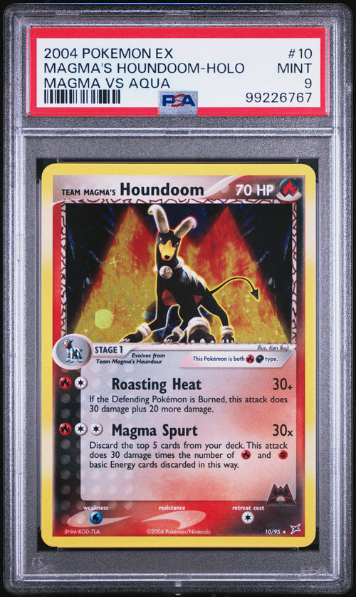 MAGMA'S HOUNDOOM - HOLO (ENG) - 10/95 - PSA 9