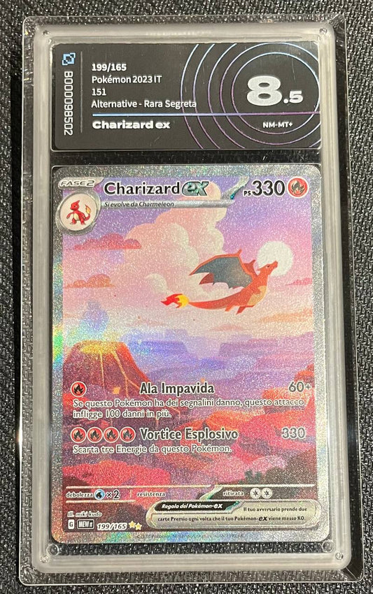 CHARIZARD EX (ITA) - 199/165 - AI GRADING 8.5