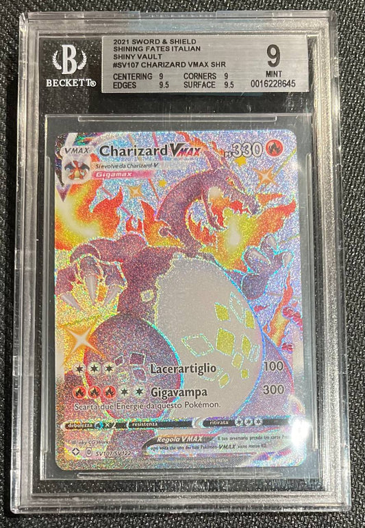 CHARIZARD VMAX (ITA) - SV107/SV122 - BECKETT 9